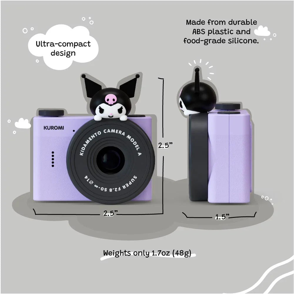 kiimento Kuromi Model A kids digital camera – ultra-compact design.