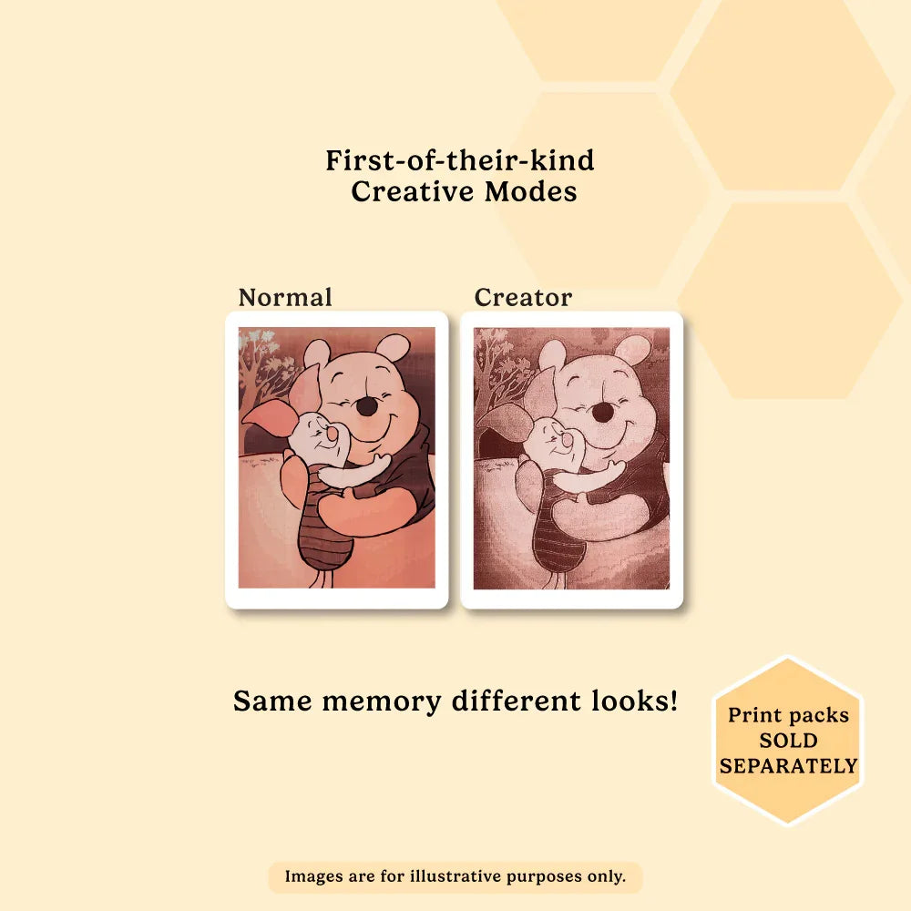 kiimento disney winnie the pooh kids camera creative mode and normal mode comparison for fun photo effects