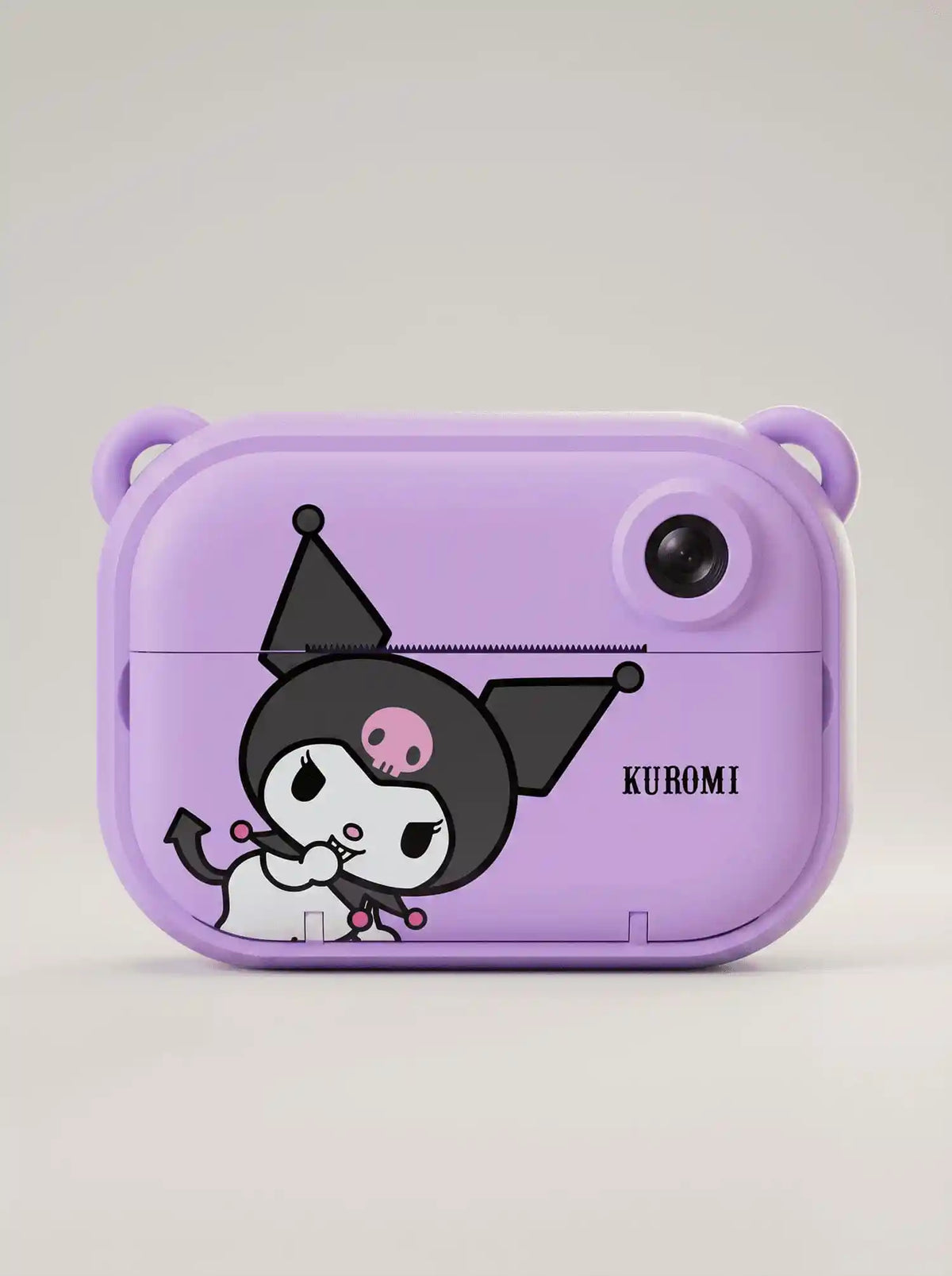 kiimento Sanrio Kuromi Print Camera Model P – purple kids instant thermal print camera with Kuromi face design